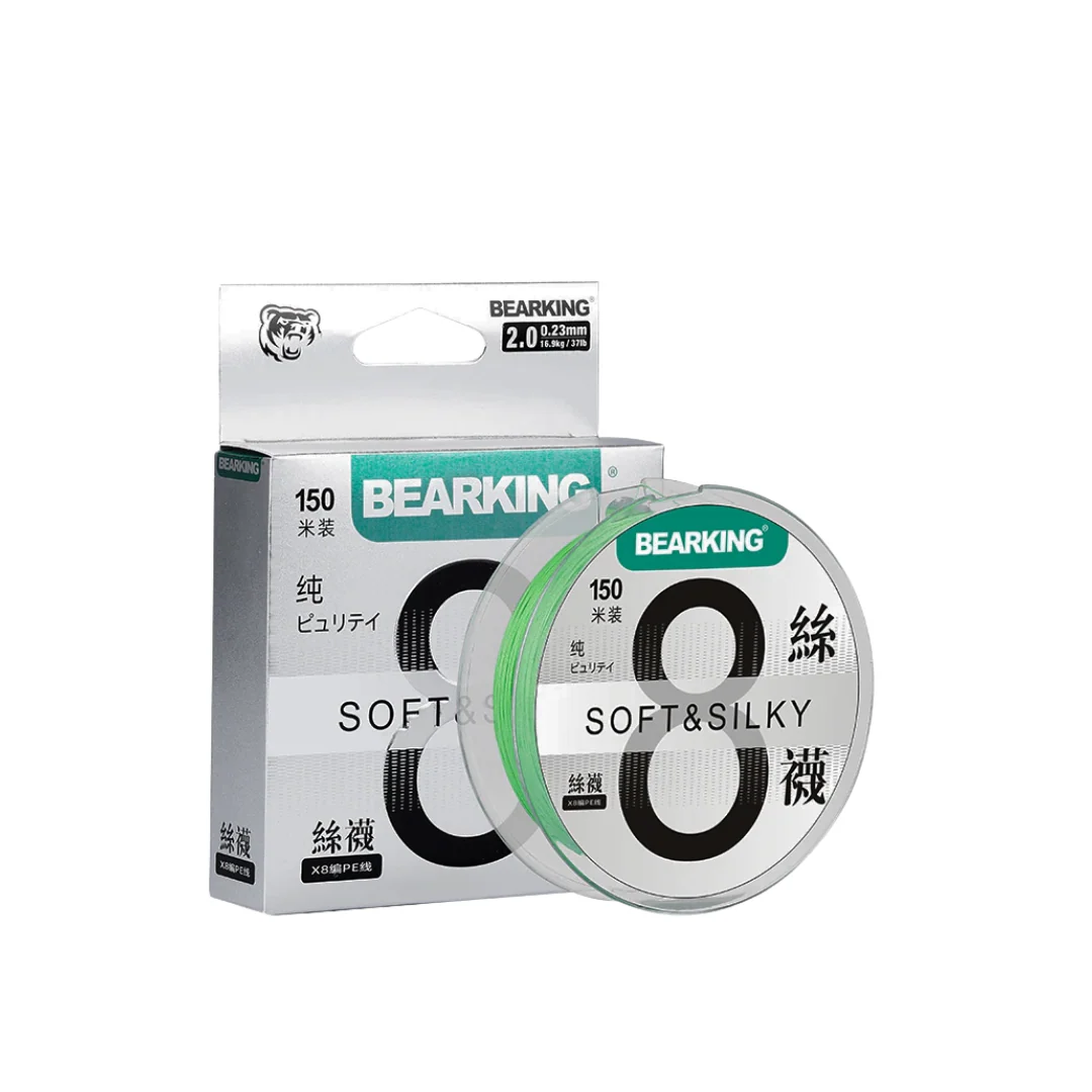Bearking PE X8 Soft & Silky Braided Fishing Line – 150m