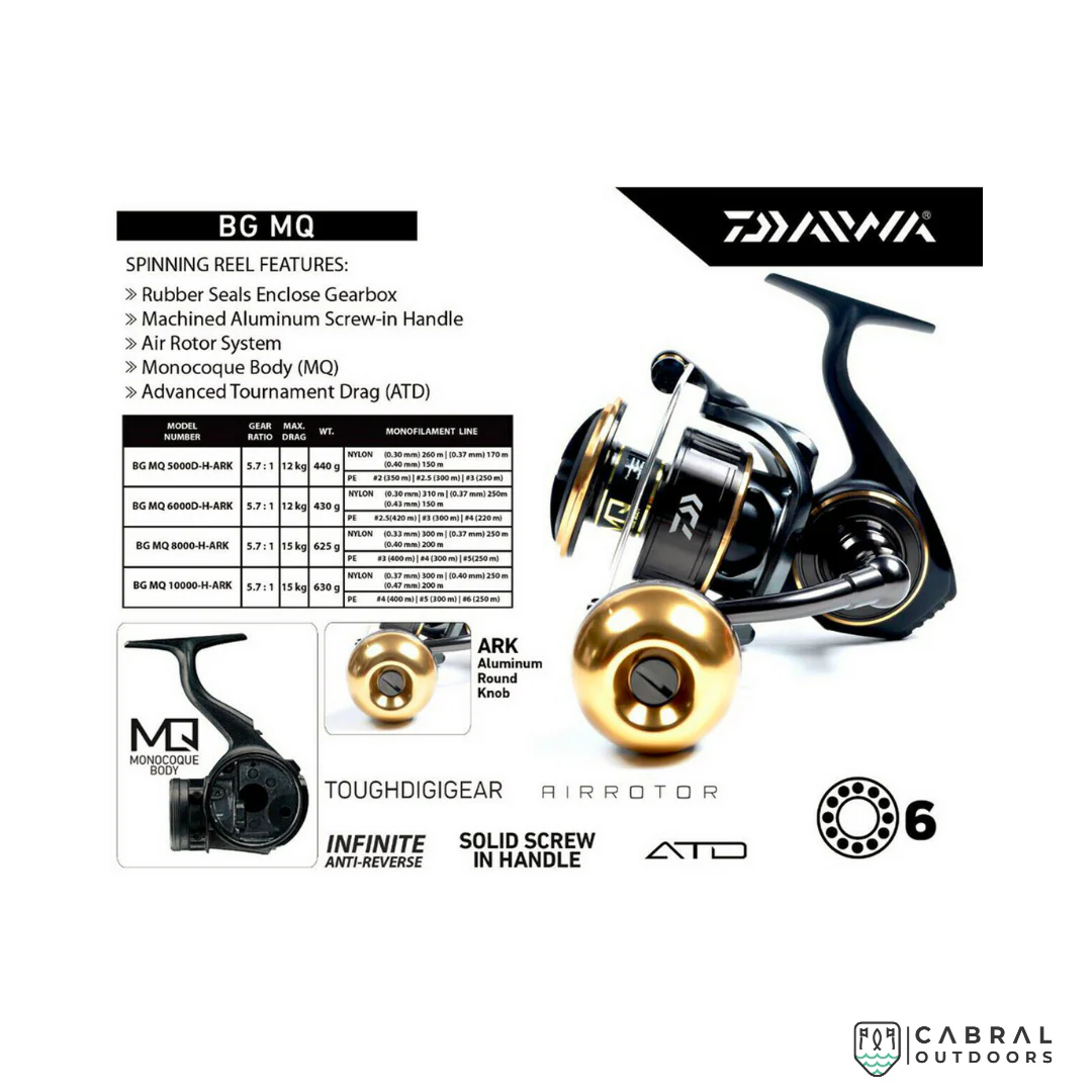 Daiwa BG MQ 8000 to 14000-H-ARK Spinning Reels - Image 5