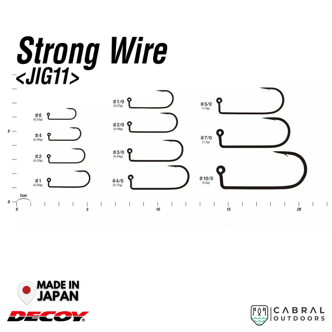 Decoy Jig-11B Strong Wire Black  | #2-#5/0 - Image 2