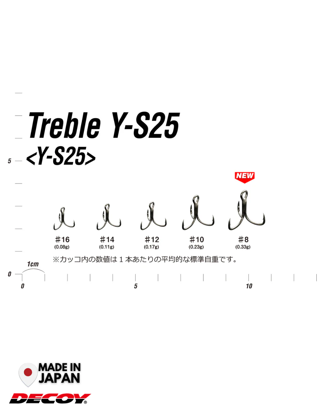Decoy Y-S25 Treble Hook | #10-#16 - Image 3