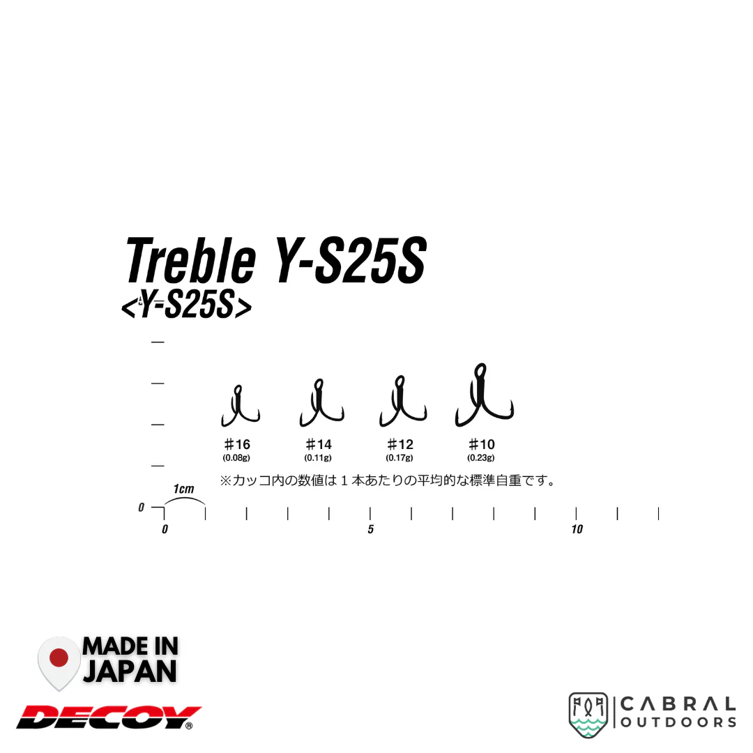 Decoy Y-S25S Treble Hook | #16-#10 - Image 3
