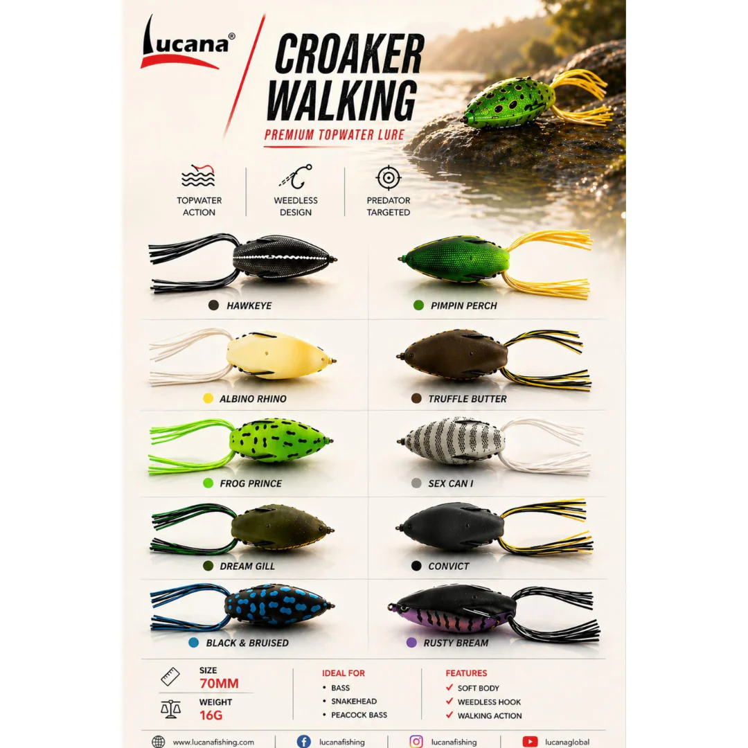 Lucana Croaker Walking Frog | 70mm | 16g | 1pcs/pkt