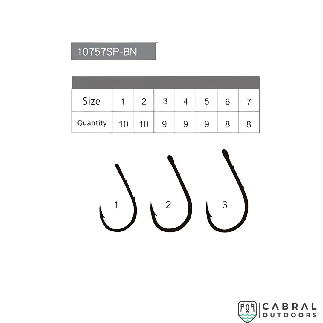Mustad 10757 SP BN Chinu Hook Ringed Kirbed | Size-1-6 - Image 3