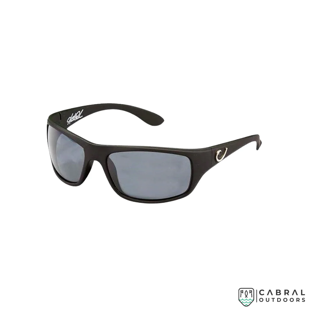 Mustad Hank Parker Polarized Sunglasses-Black Frame with Smoke Lens-HP100A-2