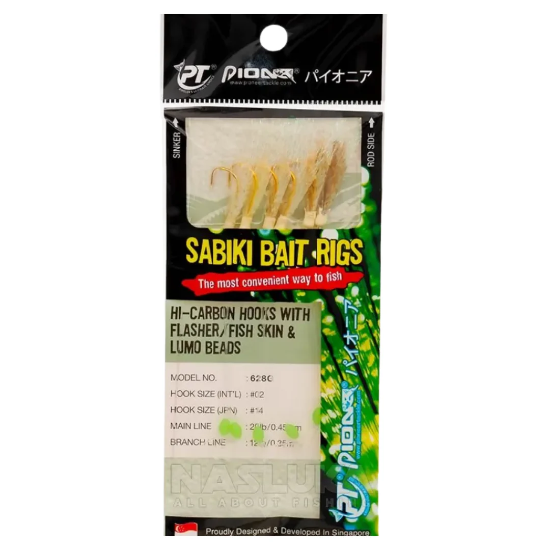 Pioneer Sabiki Bait Rigs 628G | #4-#10