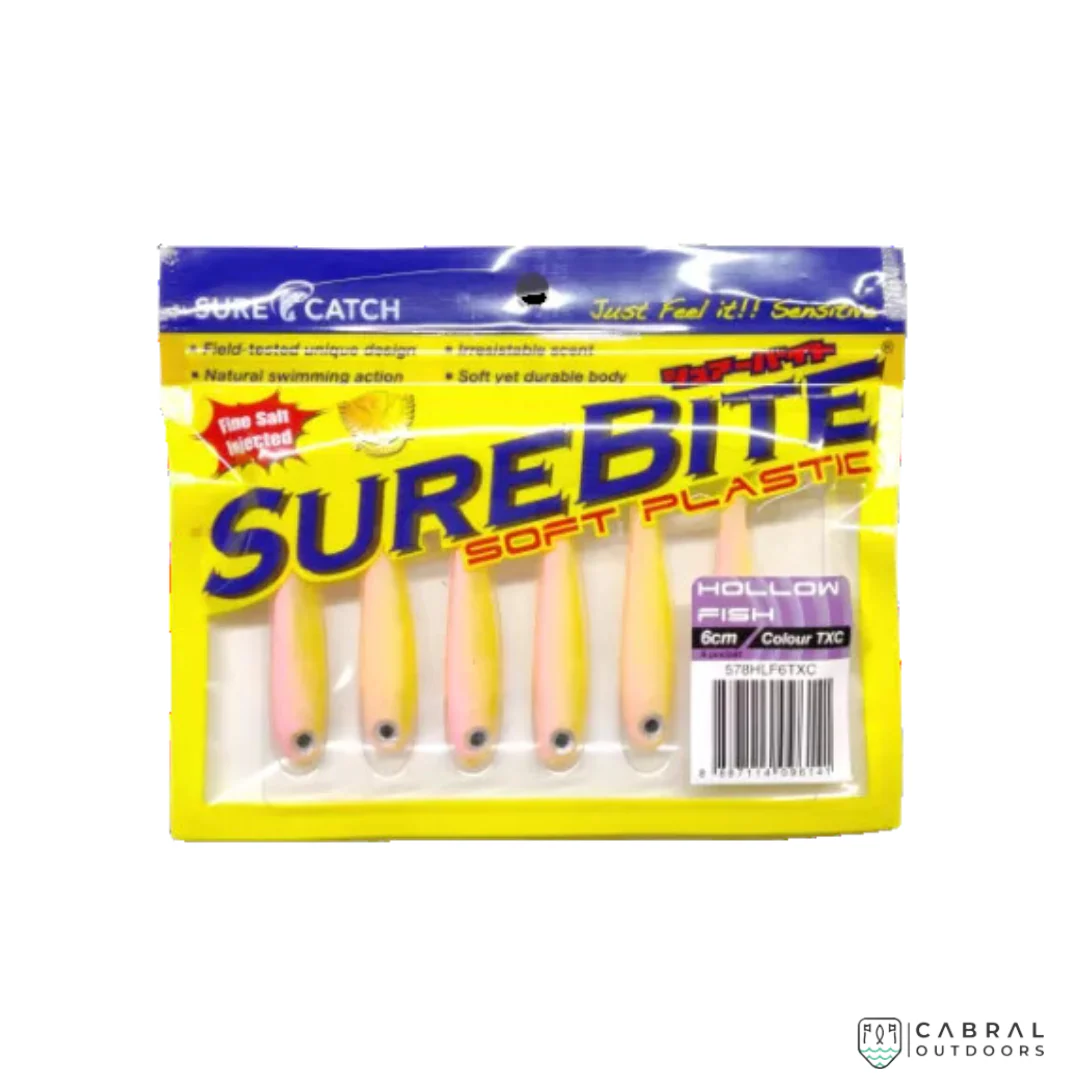 Sure Catch Sure Bite Soft Plastic Hollow Fish (6pcs) | 6cm-6.5cm - Image 10