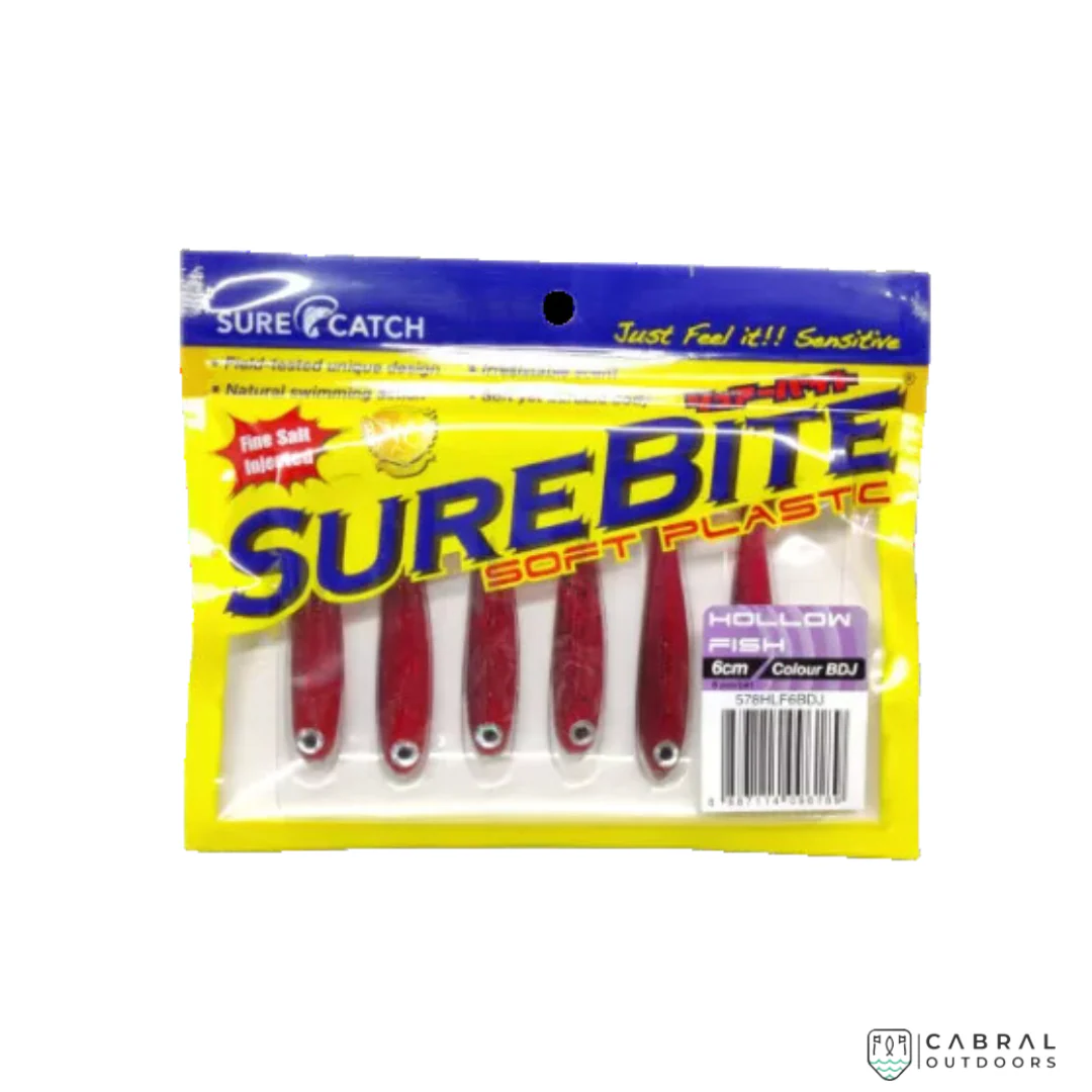 Sure Catch Sure Bite Soft Plastic Hollow Fish (6pcs) | 6cm-6.5cm - Image 3