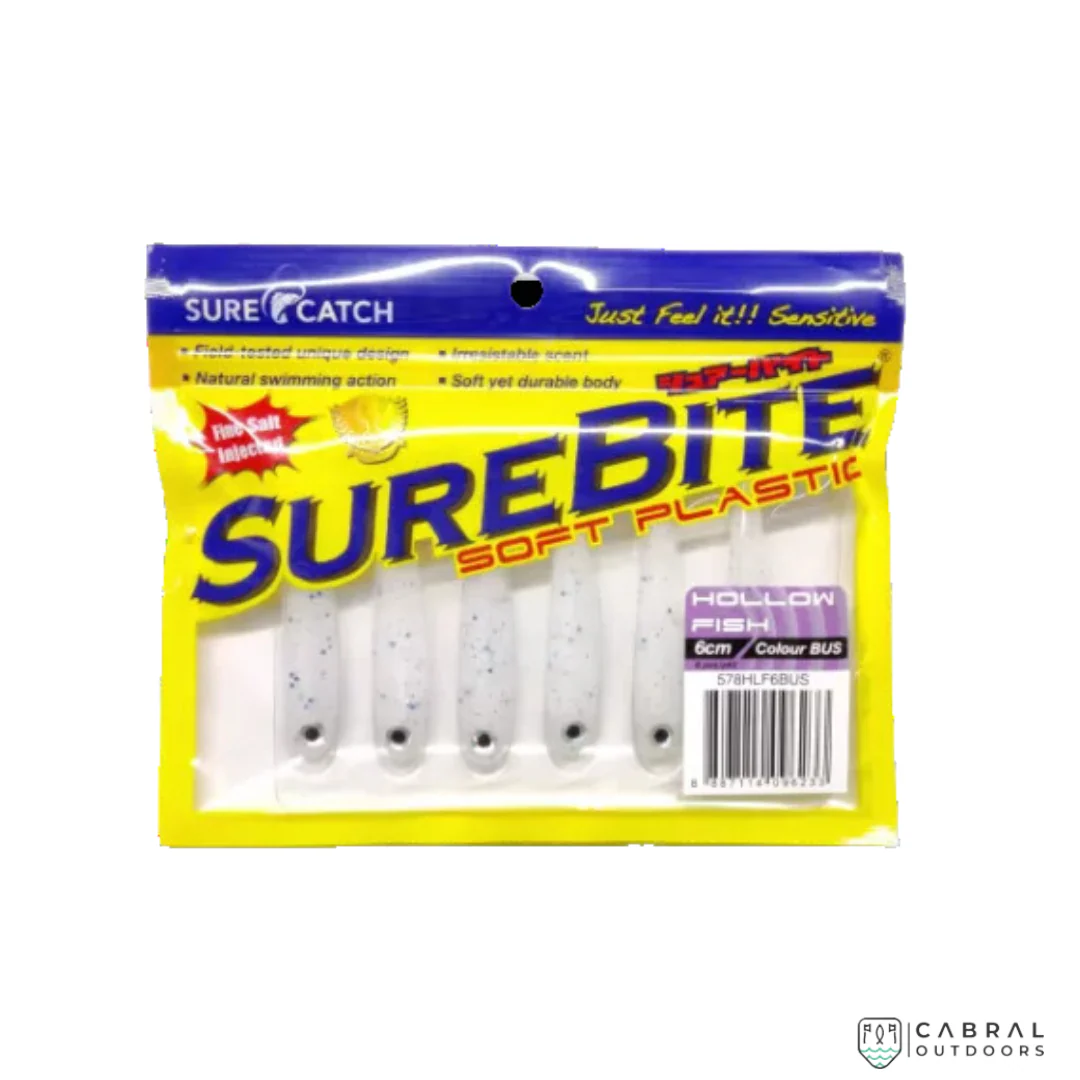 Sure Catch Sure Bite Soft Plastic Hollow Fish (6pcs) | 6cm-6.5cm - Image 4