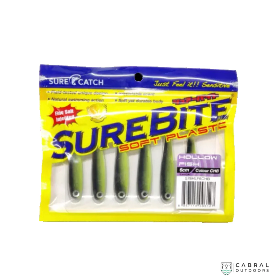 Sure Catch Sure Bite Soft Plastic Hollow Fish (6pcs) | 6cm-6.5cm - Image 5