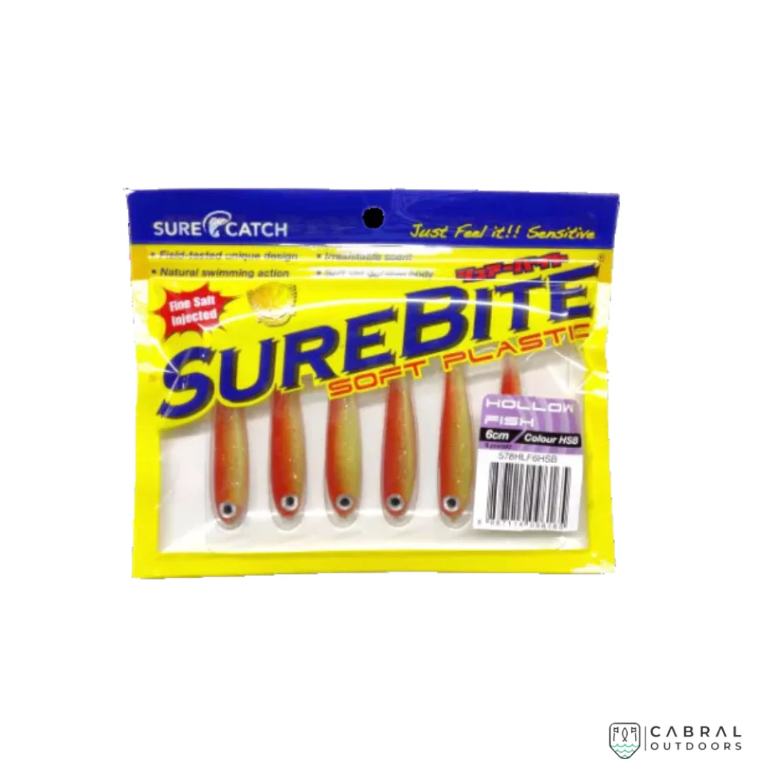 Sure Catch Sure Bite Soft Plastic Hollow Fish (6pcs) | 6cm-6.5cm - Image 6