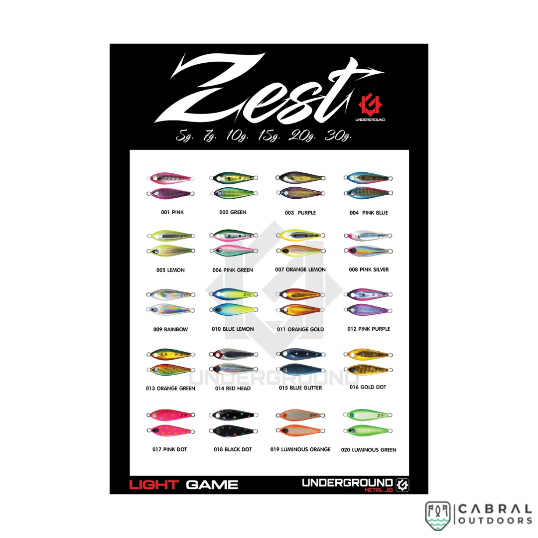 Underground Metal Jig Zest | Size: 2.8cm-5cm | Weight: 5-30g - Image 11